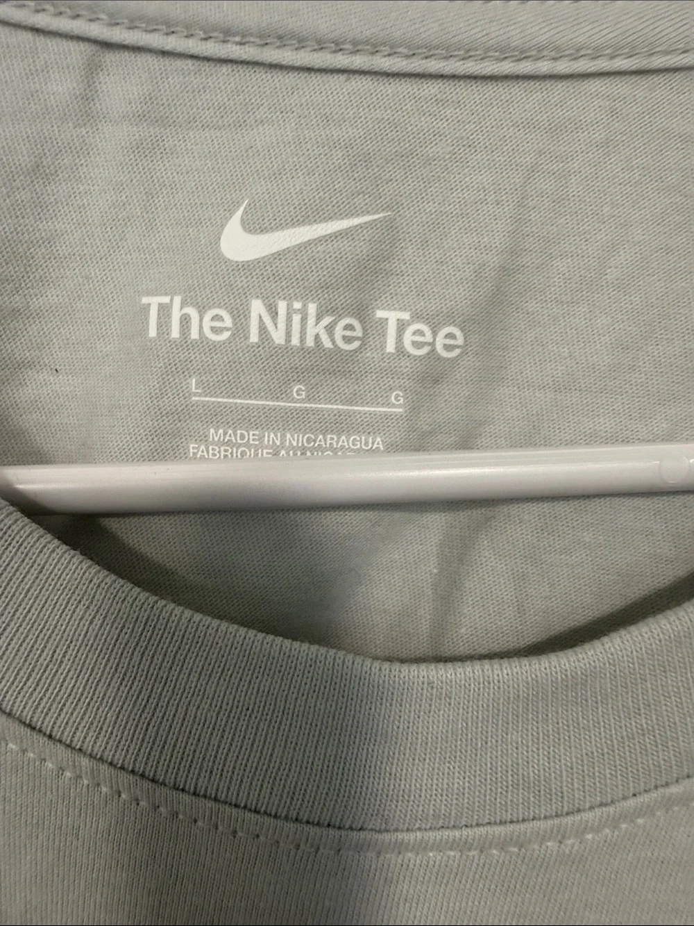 Nike Men’s Light Gray Logo Tee with Floral Accent